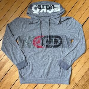 Ecko Unltd Gray Logo Hoodie Mens Medium Y2K Streetwear Graphic Pullover